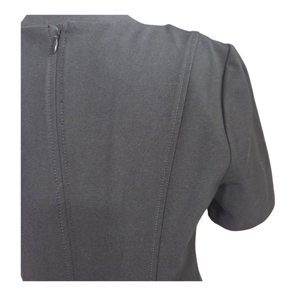 Talbots Classic Black Midi Dress Size 6P - Picture 4 of 6